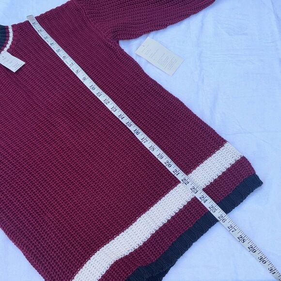 Jamie Scott Chunky Knit Pullover Sweater Women’s Size Small Burgundy VTG - Picture 6 of 13